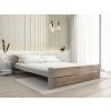 Moderní postel IKAROS DOUBLE 160 x 200 cm dub sonoma/šedá do ložnice