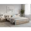 Postel IKAROS DOUBLE 160 x 200 cm, dub sonoma/šedá