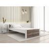 Stylová postel IKAROS DOUBLE 80 x 200 cm bílá/dub lanýž s pevnou konstrukcí