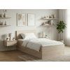Moderní postel SOFIA 90 x 200 cm dub sonoma s přírodním dekorem