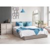 Designová postel SOFIA 160 x 200 cm dub lanýž do světlého interiéru