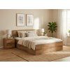 Prostorná postel SOFIA 180x200 dub artisan s čelem