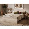 Designová postel ELISA 140 x 200 cm dub sonoma v přírodním stylu