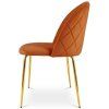 Designová jídelní židle INCA VELVET terakotová se sametovým potahem