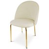 Sametová jídelní židle INCA VELVET krémová v elegantním designu