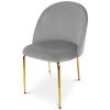 Sametová jídelní židle INCA VELVET světle šedá v elegantním designu