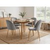 Elegantní jídelní židle INCA VELVET světle šedá do moderní jídelny