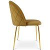 Designová jídelní židle INCA VELVET hořčicová se sametovým potahem