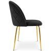Designová jídelní židle INCA VELVET černá se sametovým potahem