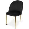 Sametová jídelní židle INCA VELVET černá v elegantním designu