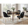 Elegantní jídelní židle INCA VELVET černá do moderní jídelny
