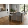 Designová barová židle POZZA VELVET světle šedá se sametovým potahem