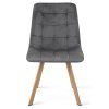 Tmavě šedá jídelní židle CIEZA VELVET s moderním designem