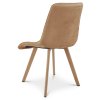 Hnědá jídelní židle CIEZA VELVET s moderním designem