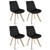 Elegantní černá jídelní židle SORIA VELVET do jídelny i kuchyně