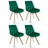 Elegantní zelená jídelní židle SORIA VELVET do jídelny i kuchyně