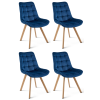 Elegantní modrá jídelní židle SORIA VELVET do jídelny i kuchyně