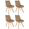 Elegantní hnědá jídelní židle SORIA VELVET do jídelny i kuchyně