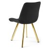 Moderní černá jídelní židle SORIA VELVET ve glamour stylu