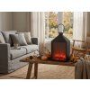 Stylová LED dekorace lucerna COZY WARM 55x30 cm, černá do interiéru