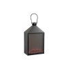 LED dekorace lucerna COZY WARM 55x30 cm, černá s realistickým efektem plamenů