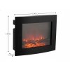 LED dekorace moderní krb COZY WARM 40x50 cm, černý pro zimní atmosféru
