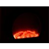 Dekorační LED kulatý krb COZY WARM 35x34,5 cm, černý s efektem žhnoucího dřeva