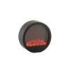 LED dekorace kulatý krb COZY WARM 35x34,5 cm, černý s realistickým efektem plamenů