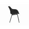 Elegantní jídelní židle AMAYA RONDO, černá pro moderní domácnost, zahradní posezení i venkovní jídelní kout