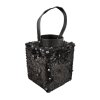 Lucerna s flitry LOFTY GLAM 20 cm černá s elegantním třpytivým designem