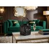 Stylová lucerna s flitry LOFTY GLAM 27 cm černá pro moderní interiér