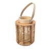 Lucerna s flitry NATUR GLAM 21 cm přírodní v elegantním přírodním stylu