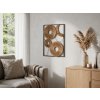 Dekorativní sada 2 ks nástěnné dekorace CIRCLES kov 48x68 cm, černá / bílá do ložnice