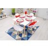 99374 5 akce bily jidelni stul adria 120x80 cm ii jakost