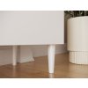 Designový TV stolek s policí a skříňkami DULLUM 200x58 cm v bílé barvě