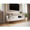 Stylový TV stolek s policí a skříňkami DULLUM 200x58 cm do obývacího pokoje
