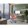 Ergonomické kancelářské křeslo Q-190 VELVET starorůžové se sametovým potahem
