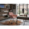 Elegantní kancelářské křeslo Q-190 VELVET starorůžové s měkkým sametovým sedákem