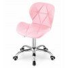 102809 3 set do pracovny zarimo stul 80x40 cm cerny kreslo avola z eko kuze ruzove