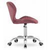 102858 4 set do pracovny zarimo stul 80x40 cm cerna kreslo avola velvet tmave ruzove