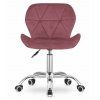 102858 1 set do pracovny zarimo stul 80x40 cm cerna kreslo avola velvet tmave ruzove