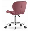 102858 2 set do pracovny zarimo stul 80x40 cm cerna kreslo avola velvet tmave ruzove