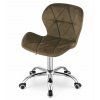102888 3 set do pracovny zarimo stul 80x40 cm cerna kreslo avola velvet hnede
