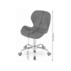 Stylové kancelářské křeslo AVOLA VELVET světle krémové s ergonomickým sedákem