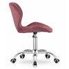 102930 4 set do pracovny zarimo stul 80x40 cm bila dub sonoma kreslo avola velvet tmave ruzove