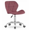 102930 set do pracovny zarimo stul 80x40 cm bila dub sonoma kreslo avola velvet tmave ruzove
