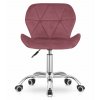 102930 1 set do pracovny zarimo stul 80x40 cm bila dub sonoma kreslo avola velvet tmave ruzove