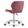 102930 2 set do pracovny zarimo stul 80x40 cm bila dub sonoma kreslo avola velvet tmave ruzove