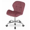 102930 3 set do pracovny zarimo stul 80x40 cm bila dub sonoma kreslo avola velvet tmave ruzove