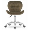 102966 2 set do pracovny zarimo stul 80x40 cm bila dub sonoma kreslo avola velvet hnede